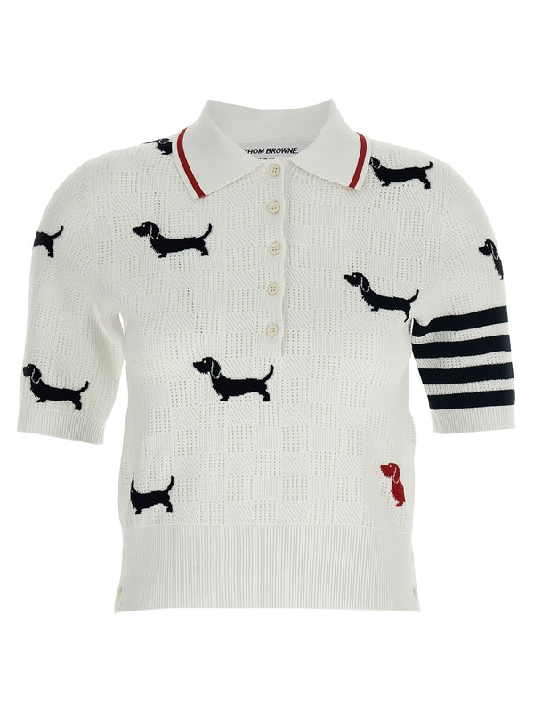 Diagonal
  Armband Animal Jacquard Polo Shirt