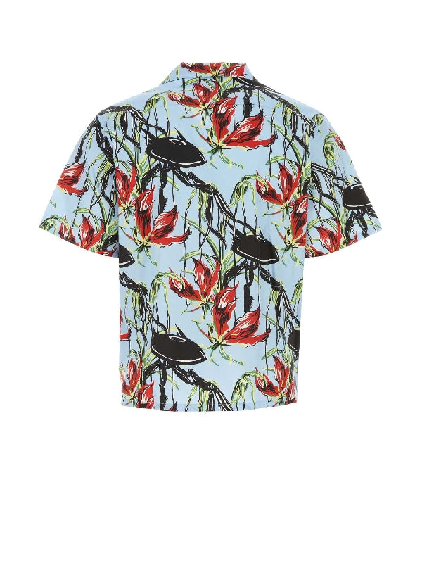 Allover Print Cotton Short Sleeve Shirt