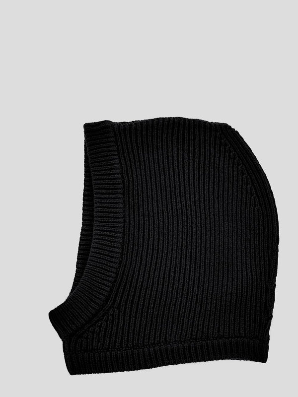 Black Cashmere Wool Balaclava