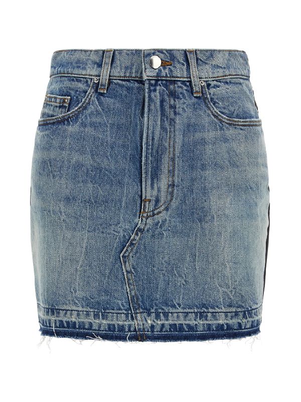 Two-tone Denim Mini Skirt