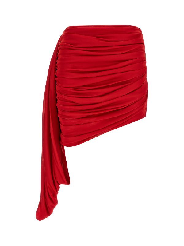 Ruched Stretch Jersey Skirt