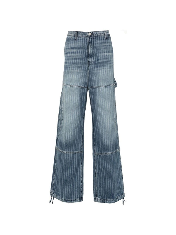 Pinstripe Denim Pants