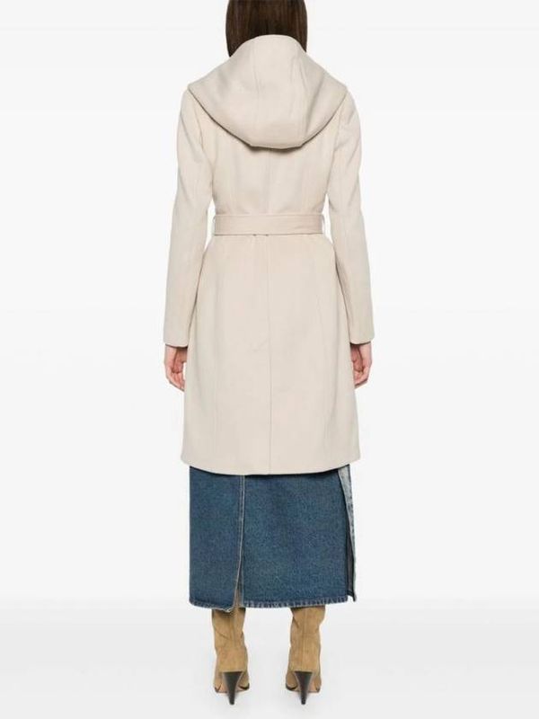 Shiaslb Belt High Neck Layered Coat