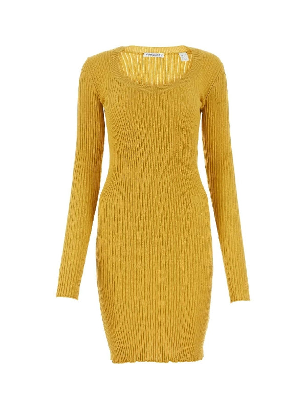 Wool Blend Ribbed Dress