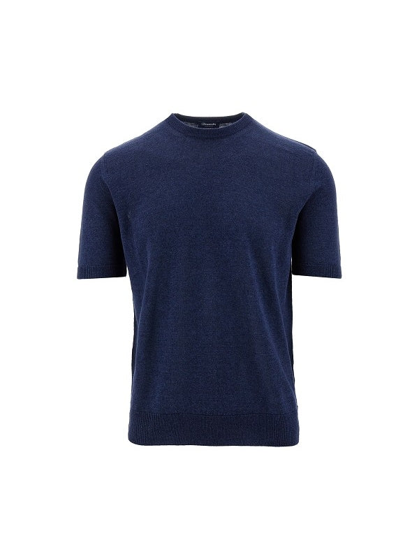 Drumohr Navy Half Sleeve