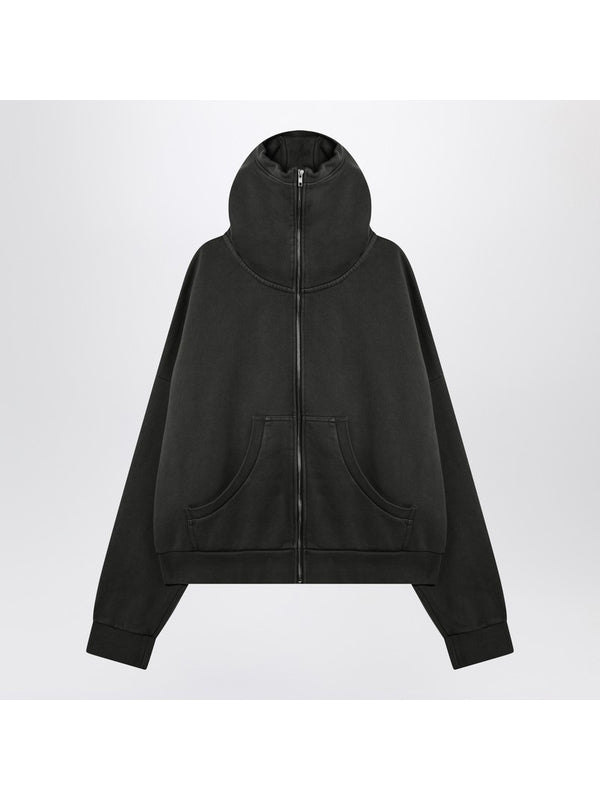 Oversized Zip-up Cotton Hoodie