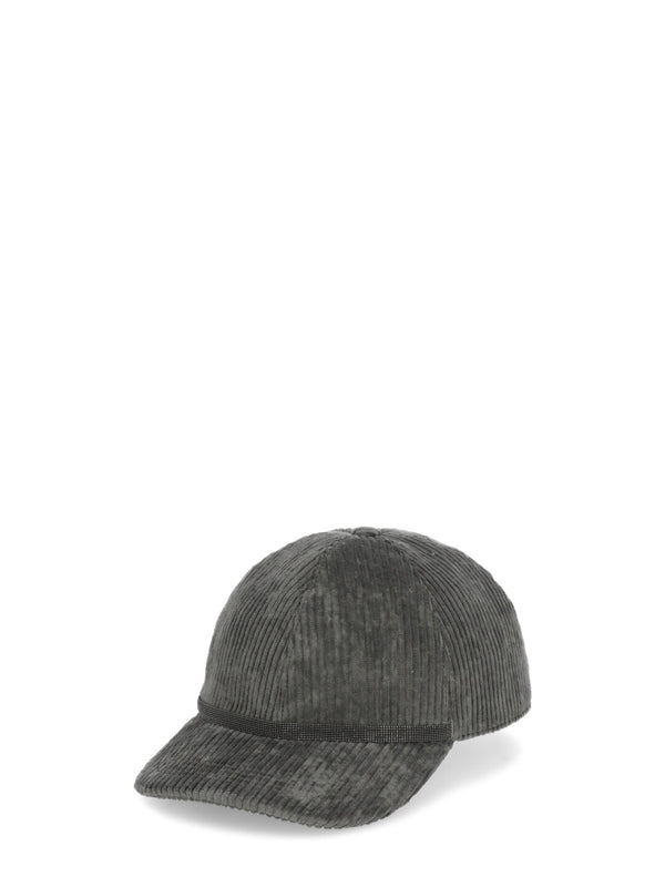 Corduroy Cotton Ball Cap