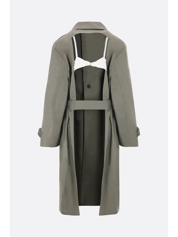 Backless Belted Trench Coat