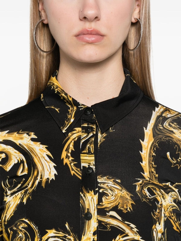 All-Over Printing Crop Shirt