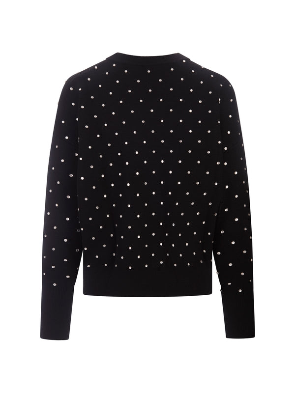 Crystal Embellished Wool Knit