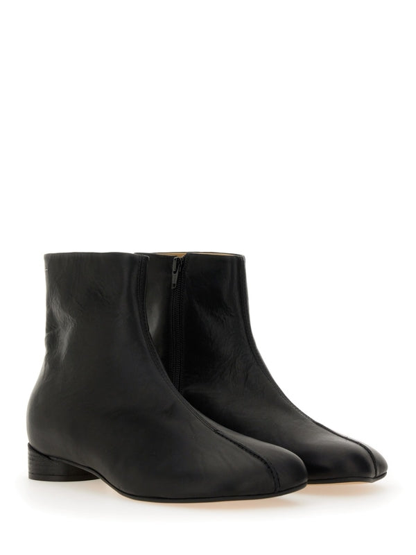 Black Leather Ankle Boots