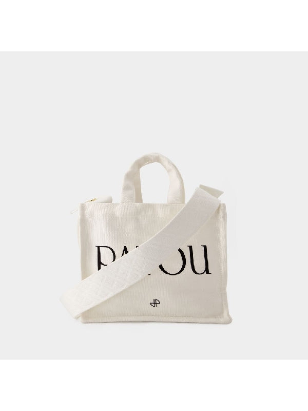 Jacquard Logo Small Cotton Tote Bag
