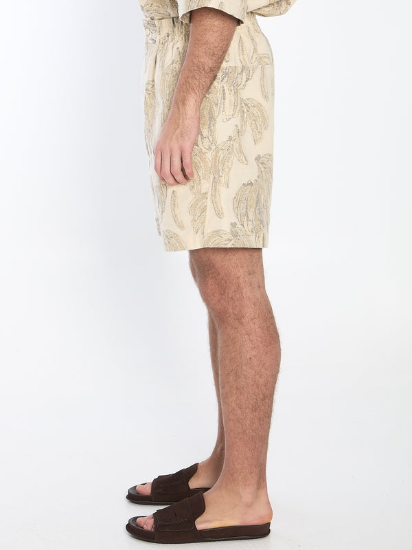 Aloe Printing Cotton Shorts