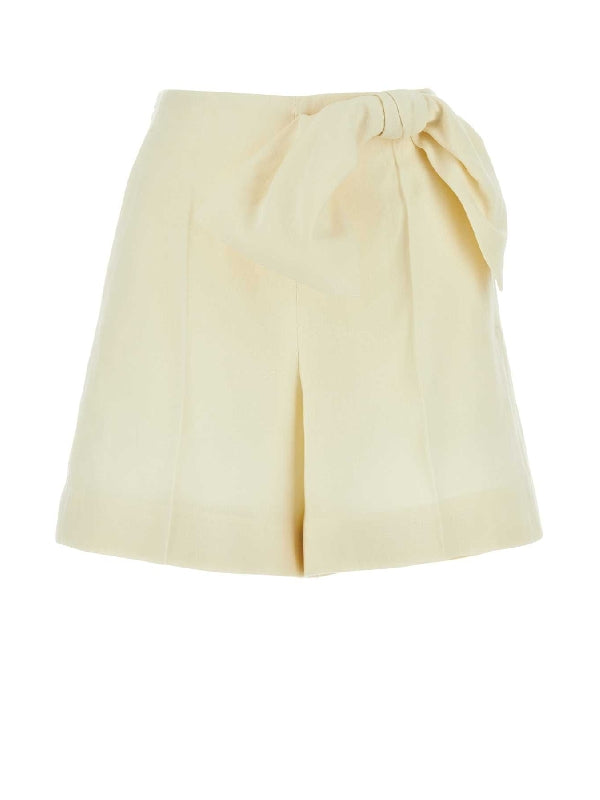 Bow Detail Pleated Shorts
