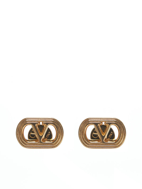 V Logo Detail Earrings