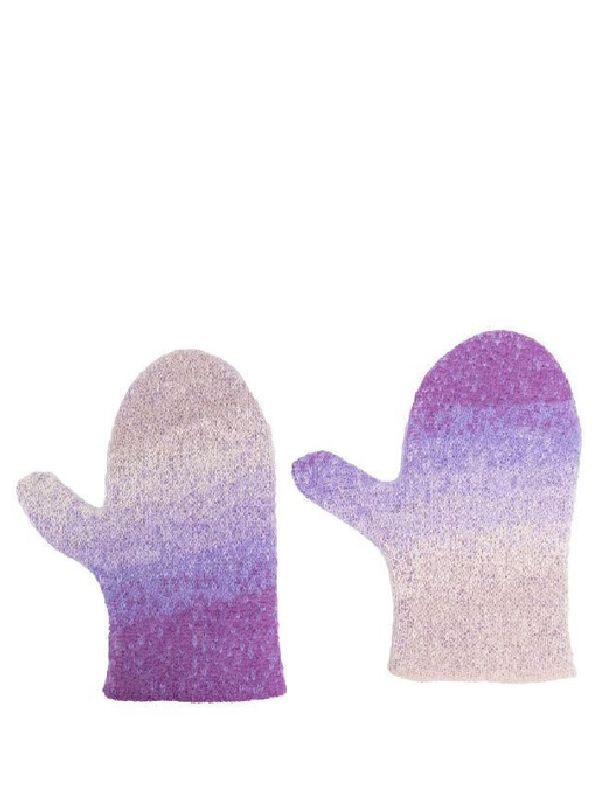 Gradient Mohair Wool Knit Gloves