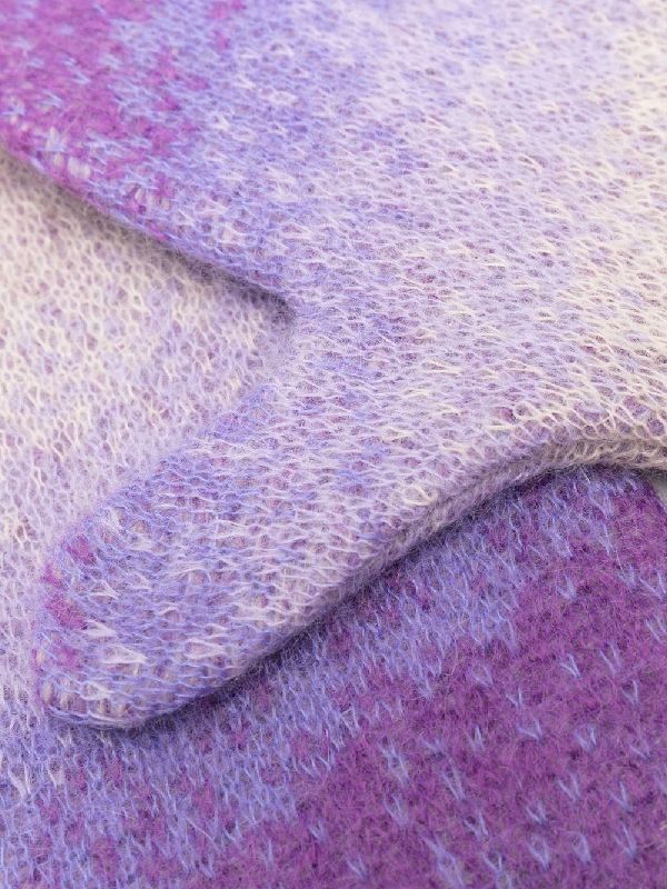 Gradient Mohair Wool Knit Gloves