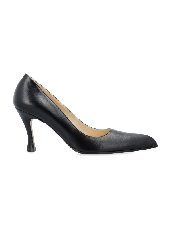 LOEWE - Black Lambskin Comic Pumps Heel - Jente