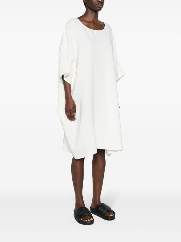 Abasi Wool Silk Midi Dress