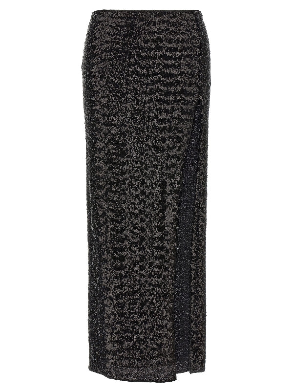 All-Over
  Sequin Slit Skirt