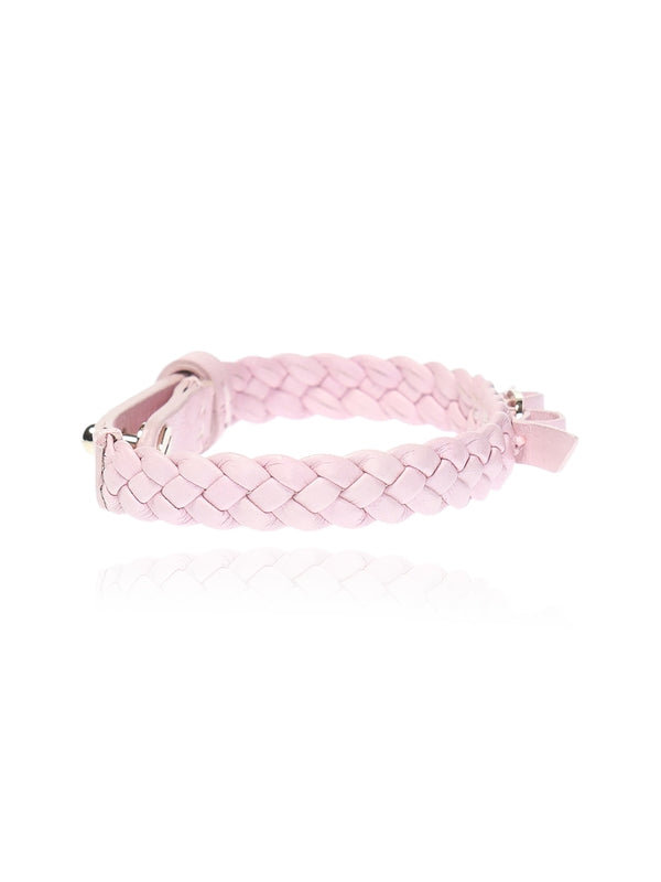 Bow Decorated
  Woven Leather Bracelet