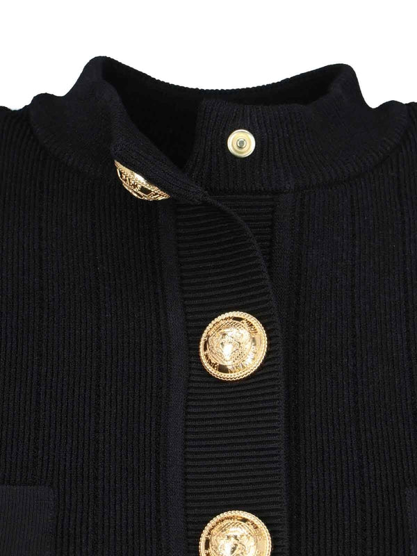 Gold Button Short Sleeve Cardigan