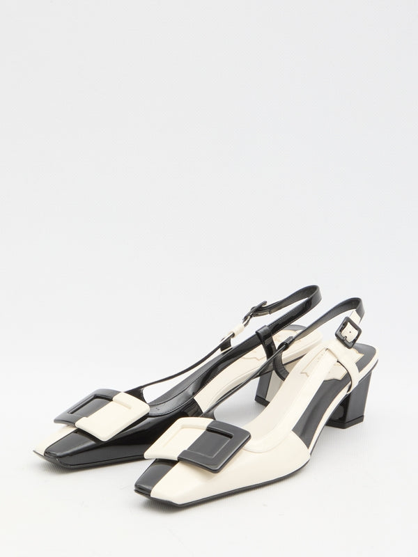 Belle Vivier Leather Slingback Heels - Jente