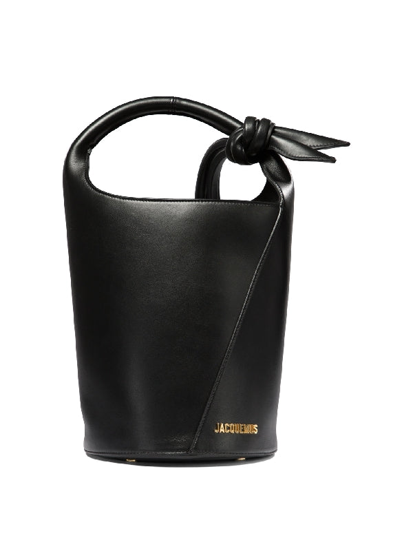 Tourni Knot Leather Bucket Bag