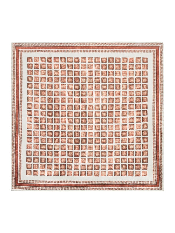 Geometric Pattern Silk Pocket
  Square