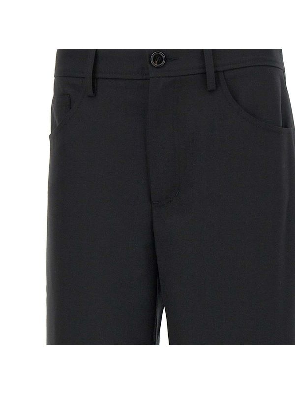 Straight Wool Blend Pants