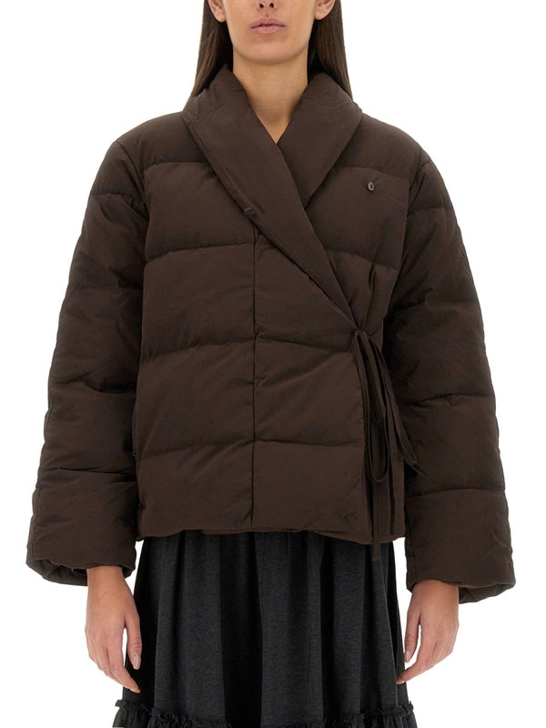 Ash High-neck Wrap Padded Jacket