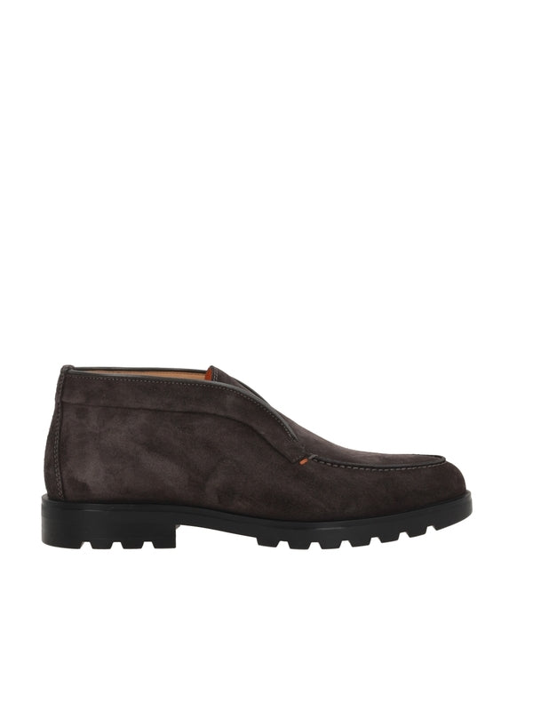 Santoni Grey Desert Boots