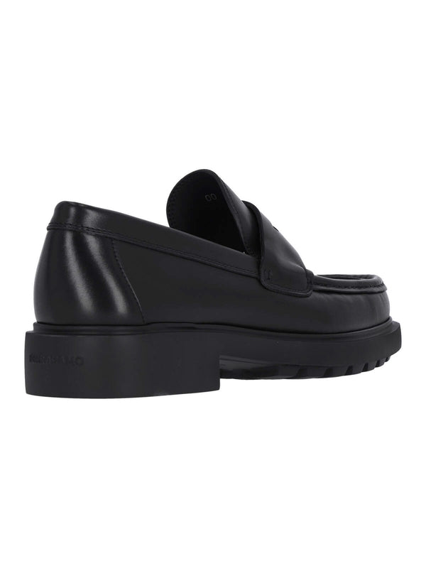 Black Leather Penny Loafers