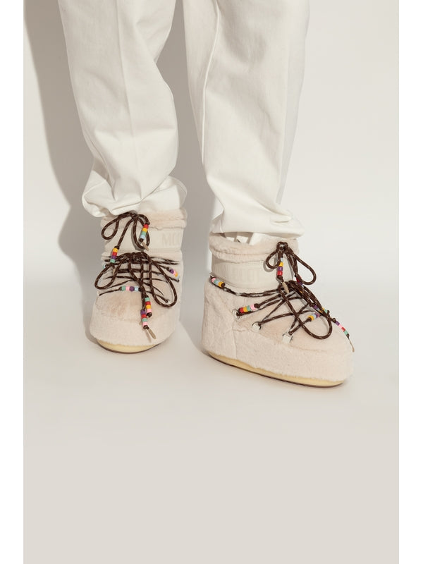 Icon Logo Fake
  Fur Lace-Up Boots