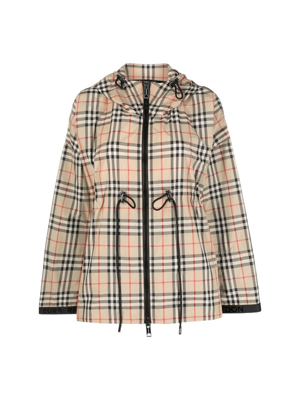Bacton Check Pattern Hooded
  Jacket