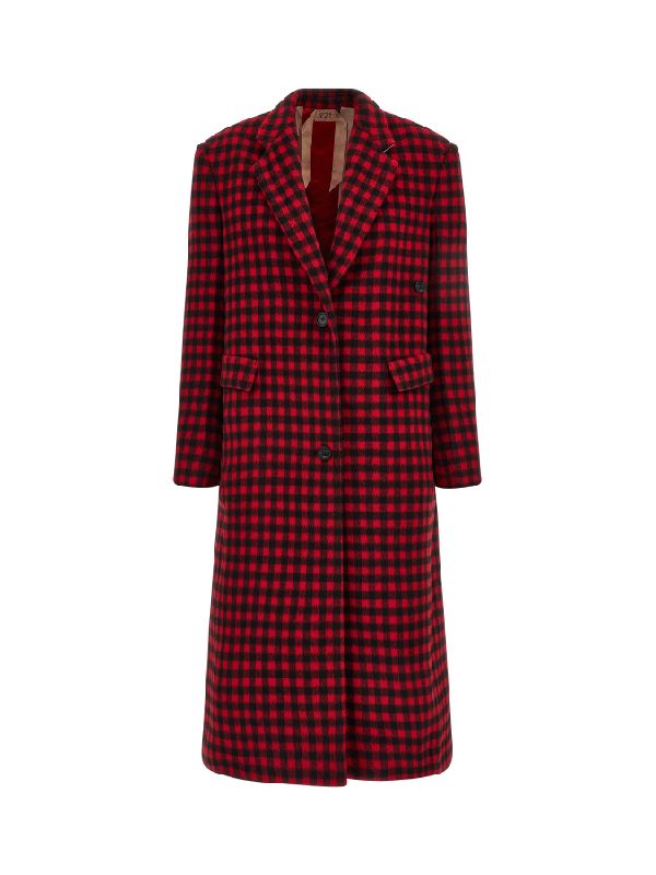 Wrap Point Button Check Coat