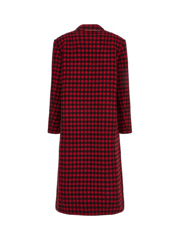 Wrap Point Button Check Coat