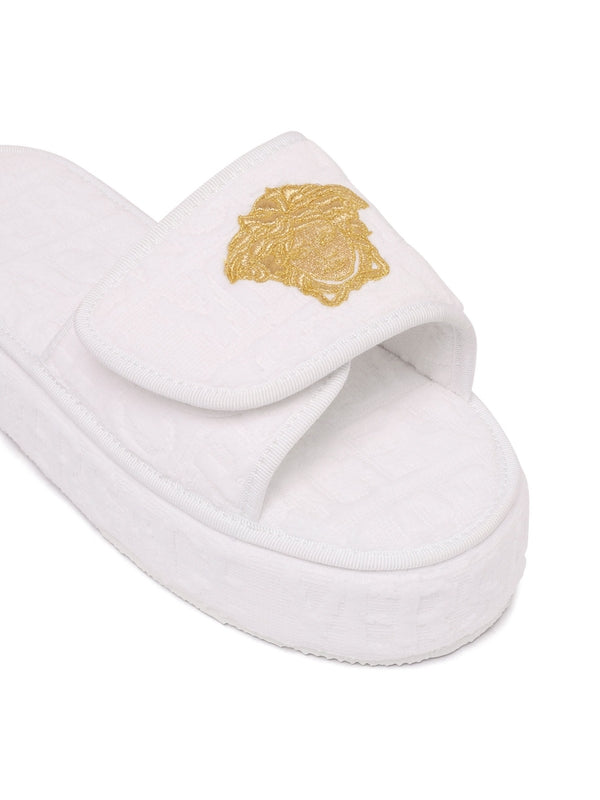 Versace White Slides