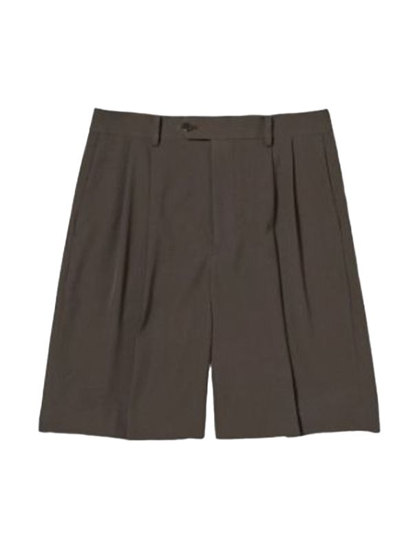 Pleated Wool Shorts