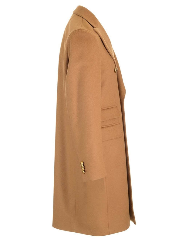 Wool Cashmere Double Breasted Coat