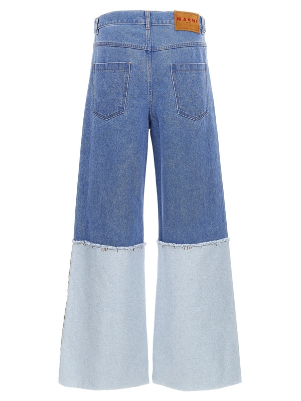 Wide Cotton
  Denim Pants