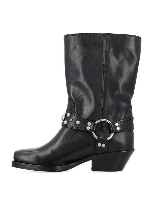 Antya Buckle Leather Boots