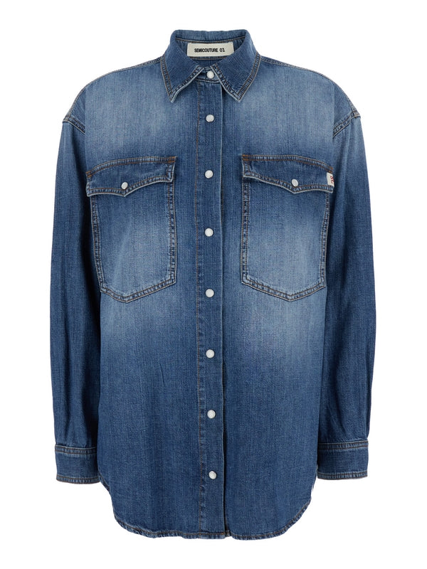 Semicouture Blue Shirts & Blouses