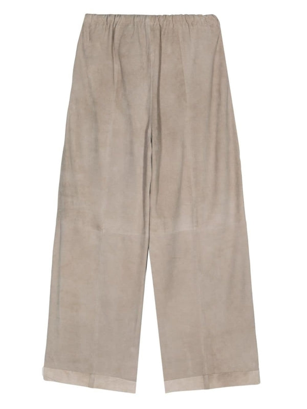 Drawstring Suede Pants