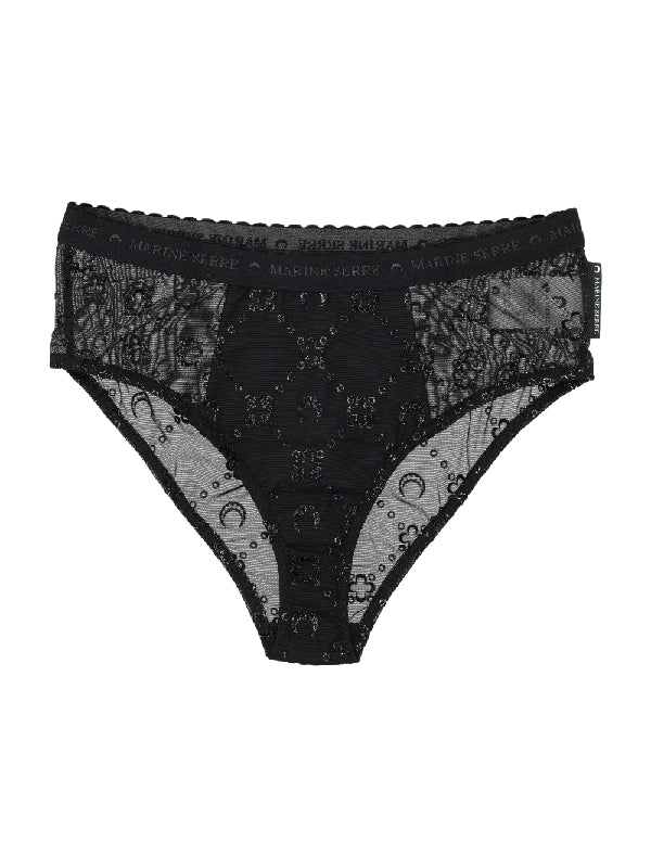 Moonogram Glitter Mesh Panty