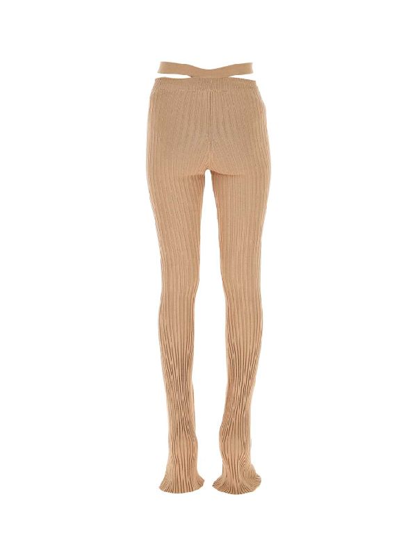 Waist Cut Slim Knit Pants