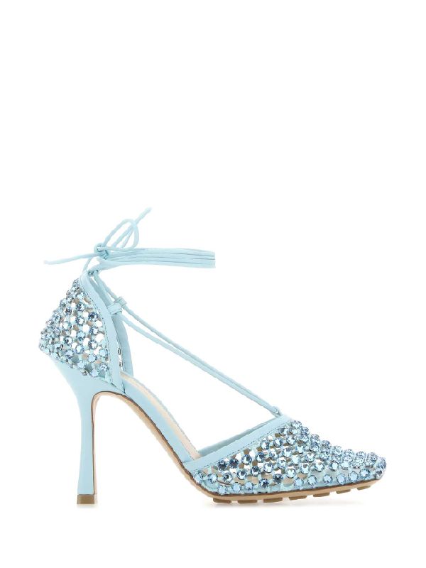 Sparkle Stretch Lace-up Sandal Heelss