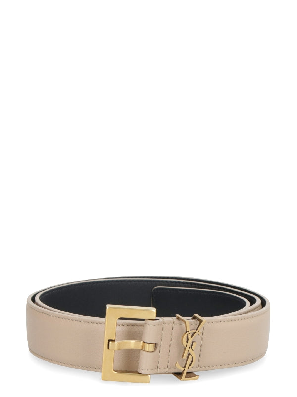 Cassandra Logo Calfskin Belt