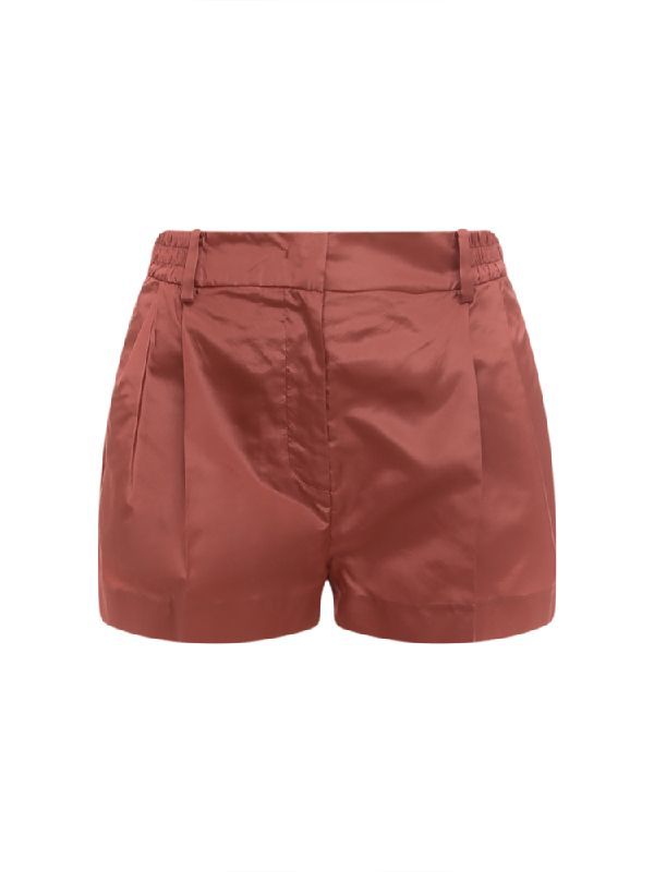 Washed Silk Taffeta Shorts