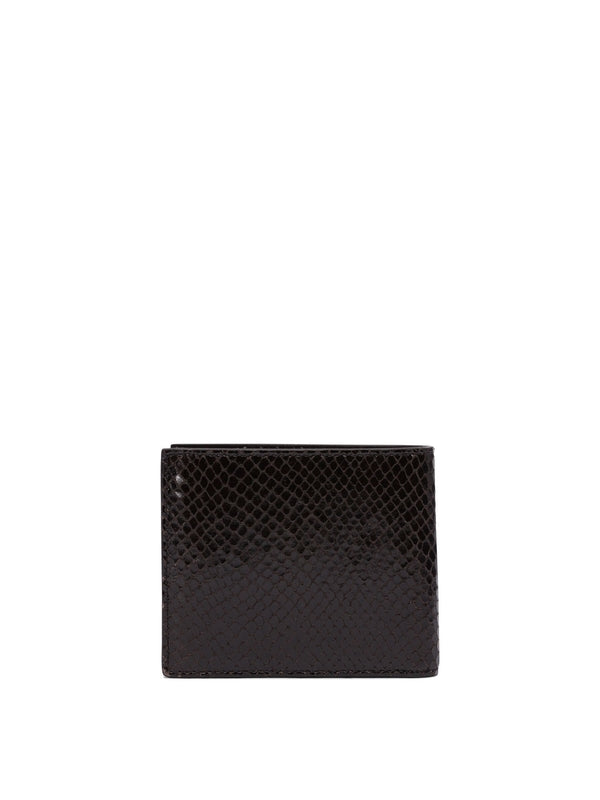 Snake Effect Leather Wallet